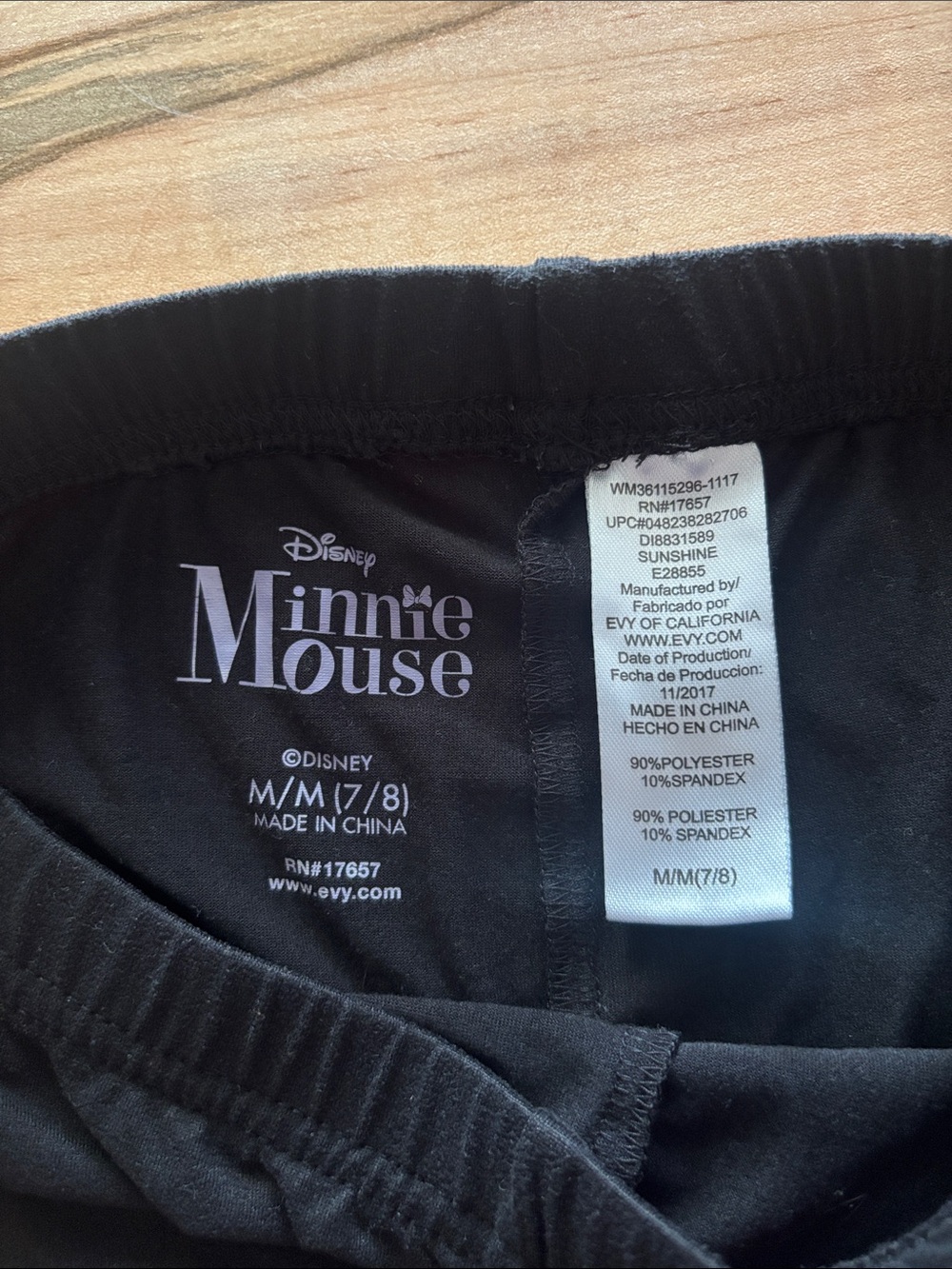 Black Minnie Mouse Leggings - Picture 2 of 2